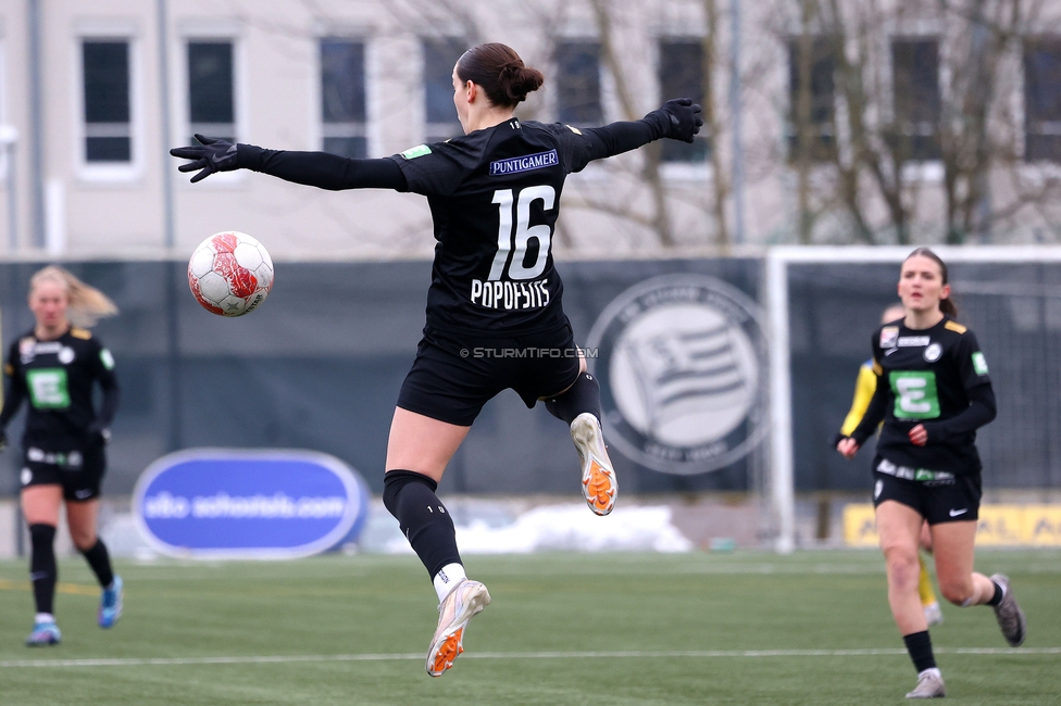 Sturm Damen - Vienna
OEFB Frauen Bundesliga, 14. Runde, SK Sturm Graz Damen - First Vienna FC 1894, Trainingszentrum Messendorf, 16.02.2025. 

Foto zeigt Linda Popofsits (Sturm Damen)
