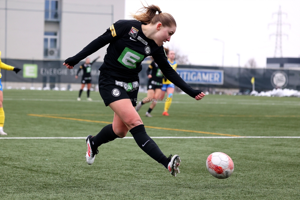 Sturm Damen - Vienna
OEFB Frauen Bundesliga, 14. Runde, SK Sturm Graz Damen - First Vienna FC 1894, Trainingszentrum Messendorf, 16.02.2025. 

Foto zeigt Anna Wirnsberger (Sturm Damen)
