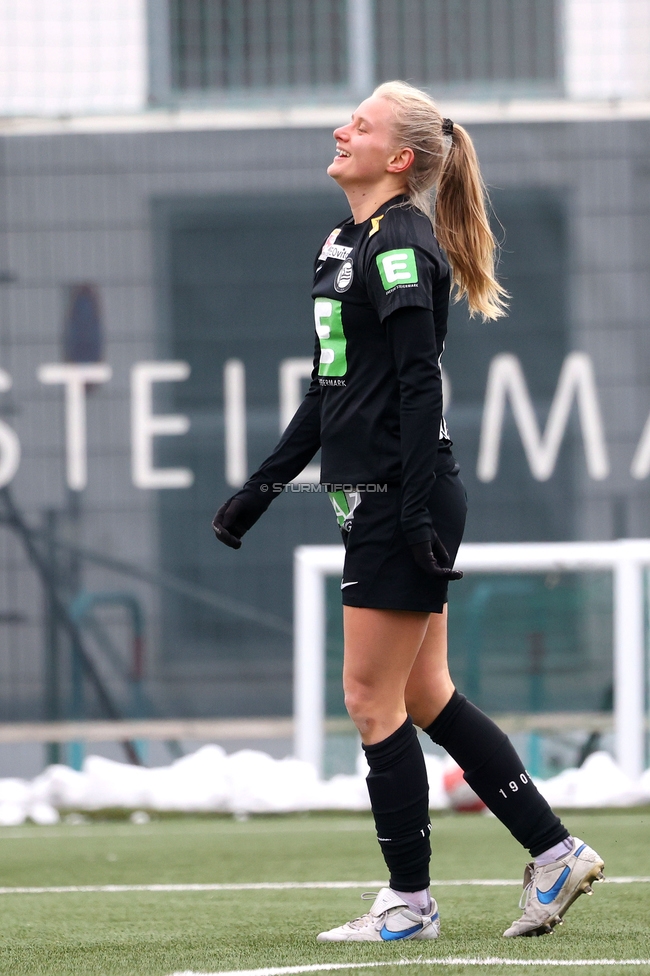 Sturm Damen - Vienna
OEFB Frauen Bundesliga, 14. Runde, SK Sturm Graz Damen - First Vienna FC 1894, Trainingszentrum Messendorf, 16.02.2025. 

Foto zeigt Sandra Jakobsen (Sturm Damen)
