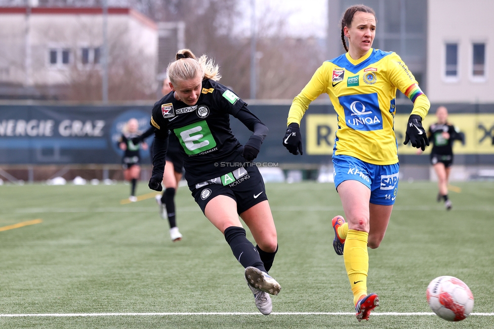 Sturm Damen - Vienna
OEFB Frauen Bundesliga, 14. Runde, SK Sturm Graz Damen - First Vienna FC 1894, Trainingszentrum Messendorf, 16.02.2025. 

Foto zeigt Sandra Jakobsen (Sturm Damen)
