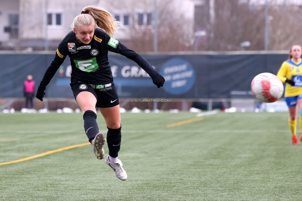 Sturm Damen - Vienna
OEFB Frauen Bundesliga, 14. Runde, SK Sturm Graz Damen - First Vienna FC 1894, Trainingszentrum Messendorf, 16.02.2025. 

Foto zeigt Sandra Jakobsen (Sturm Damen)
