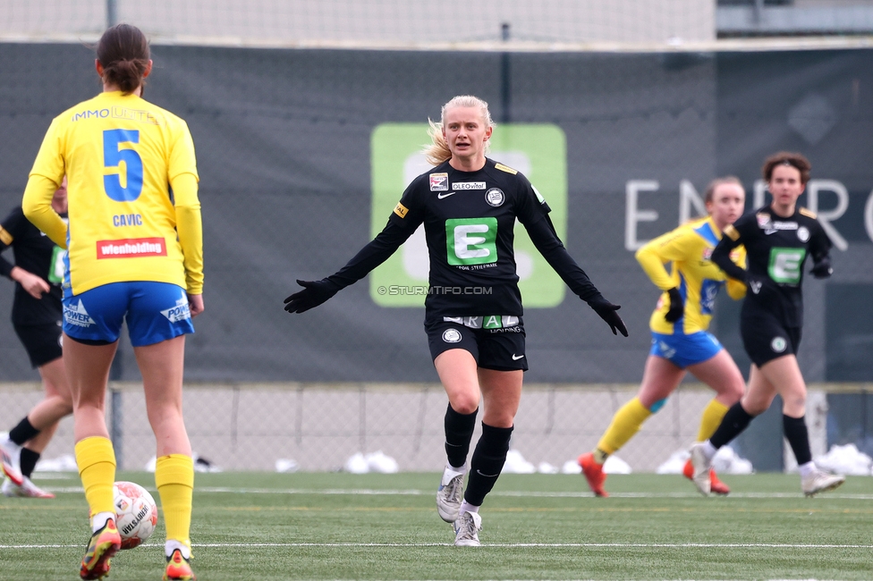 Sturm Damen - Vienna
OEFB Frauen Bundesliga, 14. Runde, SK Sturm Graz Damen - First Vienna FC 1894, Trainingszentrum Messendorf, 16.02.2025. 

Foto zeigt Sandra Jakobsen (Sturm Damen)
