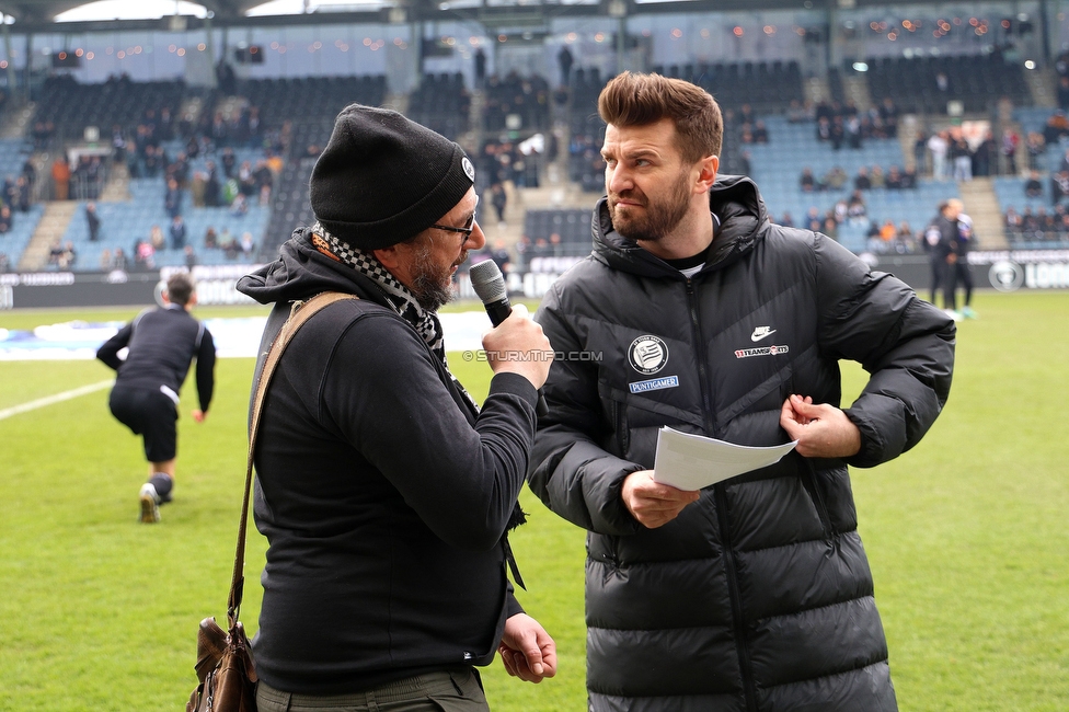 Sturm Graz - Blau-Weiss Linz
Oesterreichische Fussball Bundesliga, 19. Runde, SK Sturm Graz - FC Blau-Weiss Linz, Stadion Liebenau Graz, 23.02.2025. 

Foto zeigt die Spendenuebergabe von Schwoaze Helfen
Schlüsselwörter: schwoazehelfen