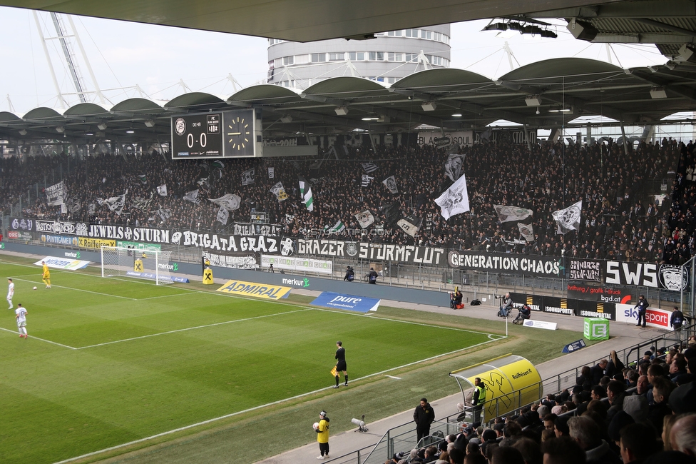 Sturm Graz - Blau-Weiss Linz
Oesterreichische Fussball Bundesliga, 19. Runde, SK Sturm Graz - FC Blau-Weiss Linz, Stadion Liebenau Graz, 23.02.2025. 

Foto zeigt Fans von Sturm
