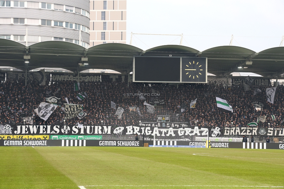 Sturm Graz - Blau-Weiss Linz
Oesterreichische Fussball Bundesliga, 19. Runde, SK Sturm Graz - FC Blau-Weiss Linz, Stadion Liebenau Graz, 23.02.2025. 

Foto zeigt Fans von Sturm
