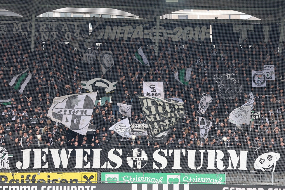 Sturm Graz - Blau-Weiss Linz
Oesterreichische Fussball Bundesliga, 19. Runde, SK Sturm Graz - FC Blau-Weiss Linz, Stadion Liebenau Graz, 23.02.2025. 

Foto zeigt Fans von Sturm
Schlüsselwörter: jewels