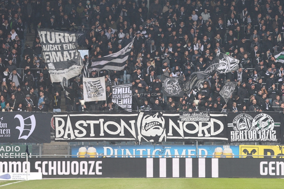 Sturm Graz - Blau-Weiss Linz
Oesterreichische Fussball Bundesliga, 19. Runde, SK Sturm Graz - FC Blau-Weiss Linz, Stadion Liebenau Graz, 23.02.2025. 

Foto zeigt Fans von Sturm
Schlüsselwörter: bastion