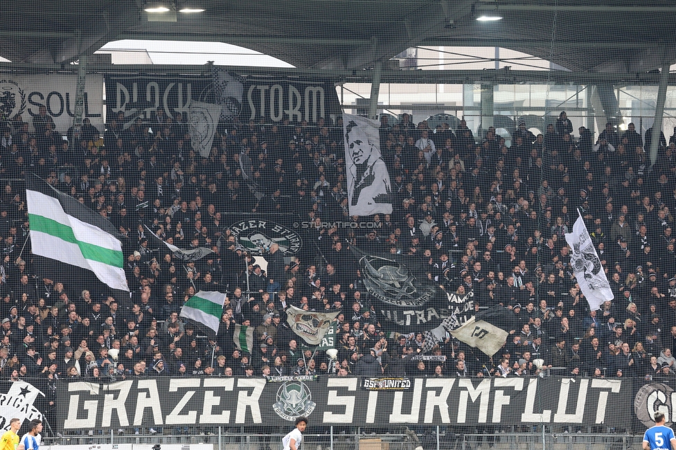 Sturm Graz - Blau-Weiss Linz
Oesterreichische Fussball Bundesliga, 19. Runde, SK Sturm Graz - FC Blau-Weiss Linz, Stadion Liebenau Graz, 23.02.2025. 

Foto zeigt Fans von Sturm
Schlüsselwörter: sturmflut