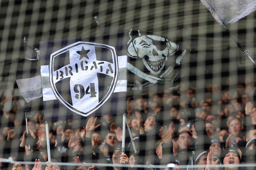 Sturm Graz - Blau-Weiss Linz
Oesterreichische Fussball Bundesliga, 19. Runde, SK Sturm Graz - FC Blau-Weiss Linz, Stadion Liebenau Graz, 23.02.2025. 

Foto zeigt Fans von Sturm
