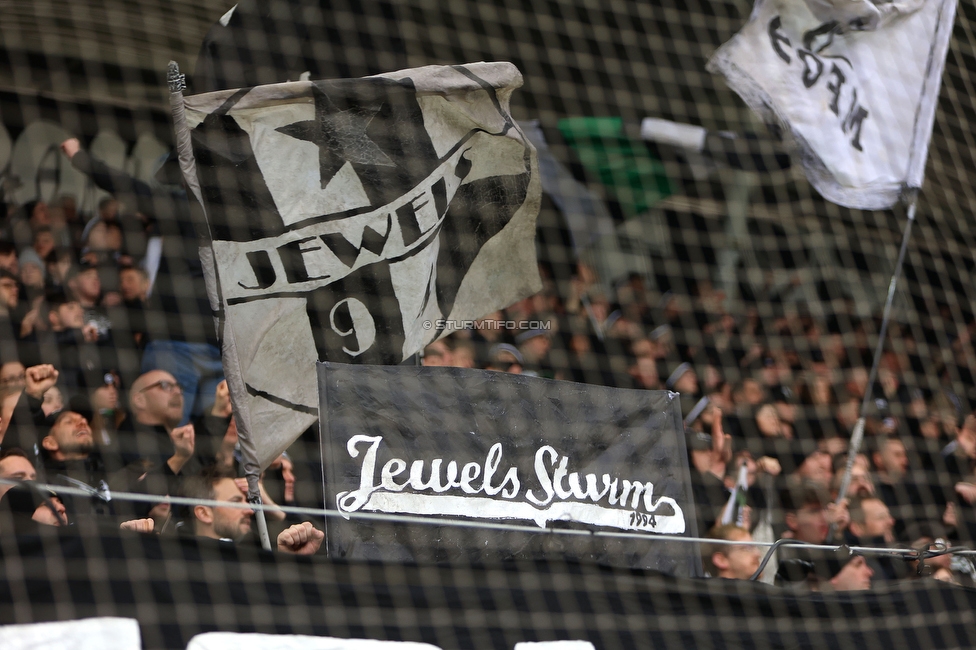 Sturm Graz - Blau-Weiss Linz
Oesterreichische Fussball Bundesliga, 19. Runde, SK Sturm Graz - FC Blau-Weiss Linz, Stadion Liebenau Graz, 23.02.2025. 

Foto zeigt Fans von Sturm
