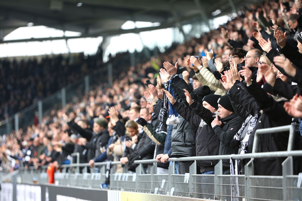 Sturm Graz - Blau-Weiss Linz
Oesterreichische Fussball Bundesliga, 19. Runde, SK Sturm Graz - FC Blau-Weiss Linz, Stadion Liebenau Graz, 23.02.2025. 

Foto zeigt Fans von Sturm
