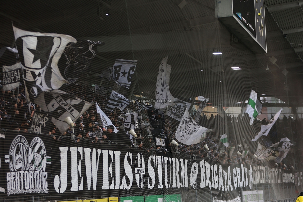 Sturm Graz - Blau-Weiss Linz
Oesterreichische Fussball Bundesliga, 19. Runde, SK Sturm Graz - FC Blau-Weiss Linz, Stadion Liebenau Graz, 23.02.2025. 

Foto zeigt Fans von Sturm
