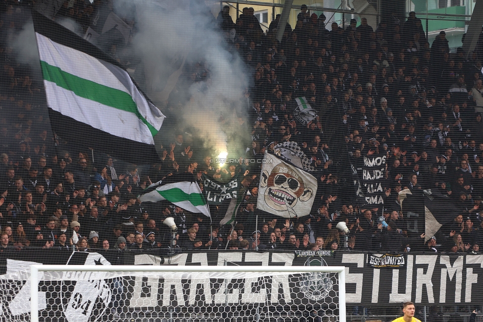 Sturm Graz - Blau-Weiss Linz
Oesterreichische Fussball Bundesliga, 19. Runde, SK Sturm Graz - FC Blau-Weiss Linz, Stadion Liebenau Graz, 23.02.2025. 

Foto zeigt Fans von Sturm
