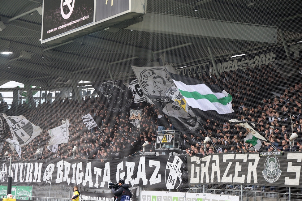 Sturm Graz - Blau-Weiss Linz
Oesterreichische Fussball Bundesliga, 19. Runde, SK Sturm Graz - FC Blau-Weiss Linz, Stadion Liebenau Graz, 23.02.2025. 

Foto zeigt Fans von Sturm
