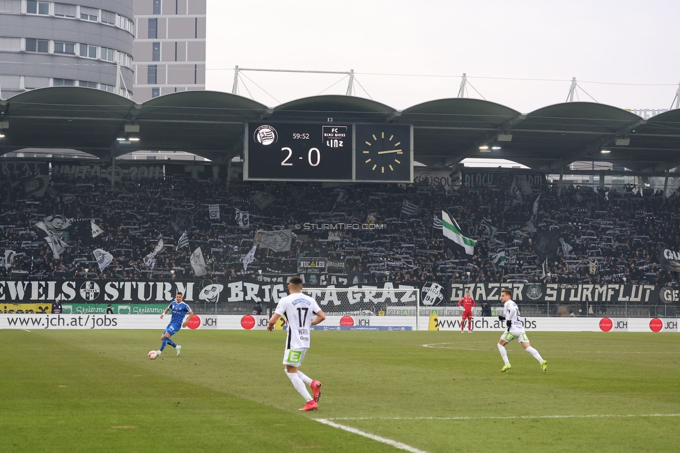 Sturm Graz - Blau-Weiss Linz
Oesterreichische Fussball Bundesliga, 19. Runde, SK Sturm Graz - FC Blau-Weiss Linz, Stadion Liebenau Graz, 23.02.2025. 

Foto zeigt Fans von Sturm
Schlüsselwörter: schals