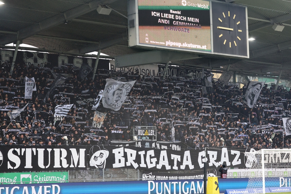 Sturm Graz - Blau-Weiss Linz
Oesterreichische Fussball Bundesliga, 19. Runde, SK Sturm Graz - FC Blau-Weiss Linz, Stadion Liebenau Graz, 23.02.2025. 

Foto zeigt Fans von Sturm
Schlüsselwörter: schals