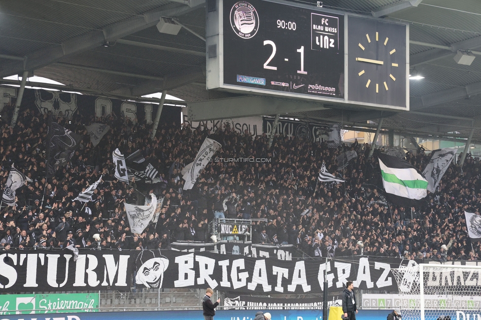 Sturm Graz - Blau-Weiss Linz
Oesterreichische Fussball Bundesliga, 19. Runde, SK Sturm Graz - FC Blau-Weiss Linz, Stadion Liebenau Graz, 23.02.2025. 

Foto zeigt Fans von Sturm
