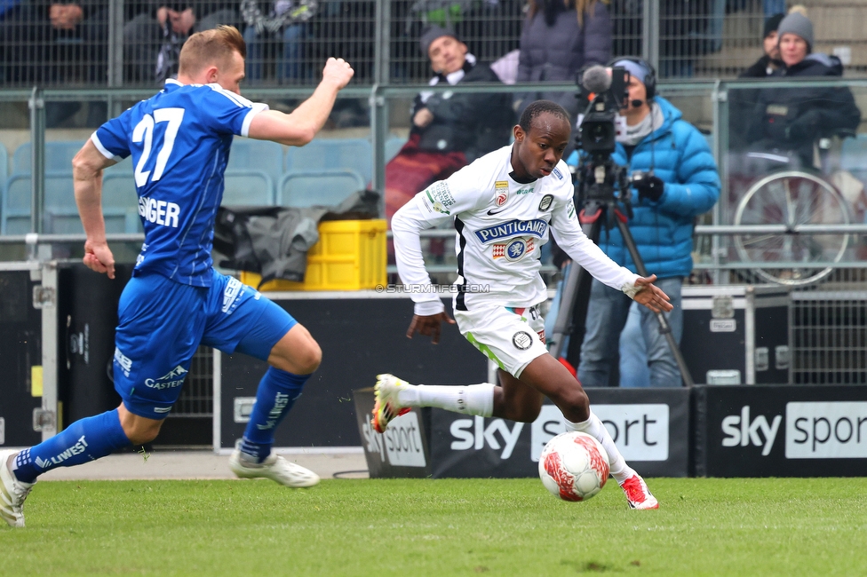 Sturm Graz - Blau-Weiss Linz
Oesterreichische Fussball Bundesliga, 19. Runde, SK Sturm Graz - FC Blau-Weiss Linz, Stadion Liebenau Graz, 23.02.2025. 

Foto zeigt Malick Junior Yalcouye (Sturm)
