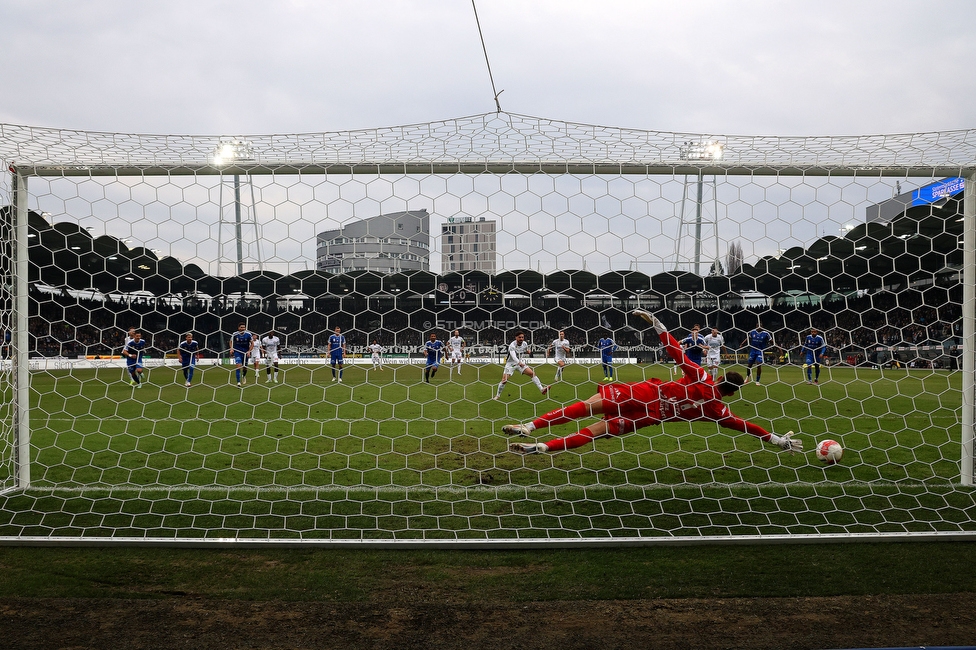 Sturm Graz - Blau-Weiss Linz
Oesterreichische Fussball Bundesliga, 19. Runde, SK Sturm Graz - FC Blau-Weiss Linz, Stadion Liebenau Graz, 23.02.2025. 

Foto zeigt Otar Kiteishvili (Sturm)
Schlüsselwörter: elfer torjubel