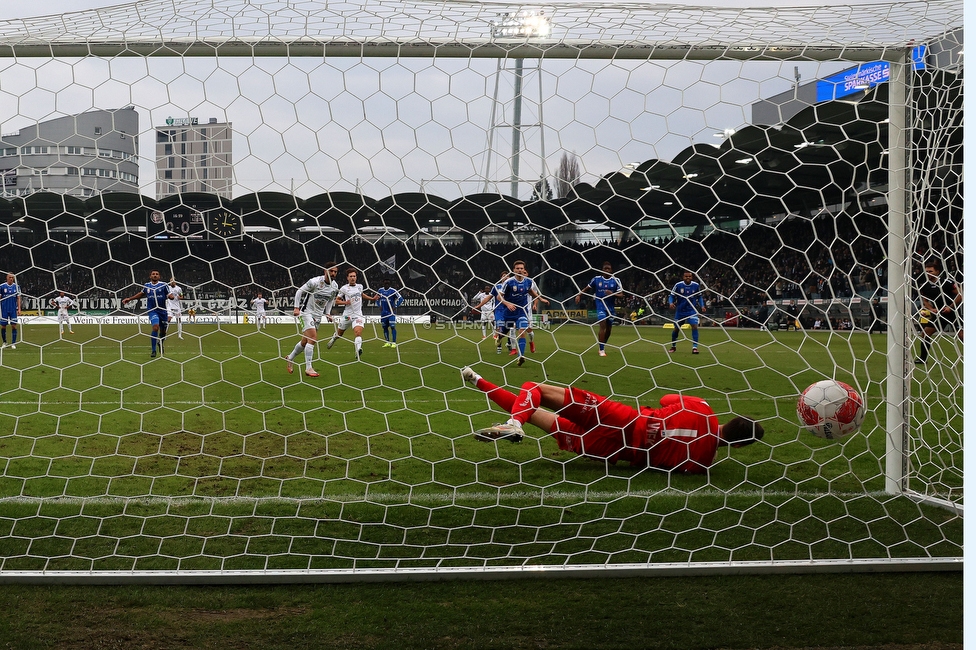 Sturm Graz - Blau-Weiss Linz
Oesterreichische Fussball Bundesliga, 19. Runde, SK Sturm Graz - FC Blau-Weiss Linz, Stadion Liebenau Graz, 23.02.2025. 

Foto zeigt Otar Kiteishvili (Sturm)
Schlüsselwörter: elfer torjubel