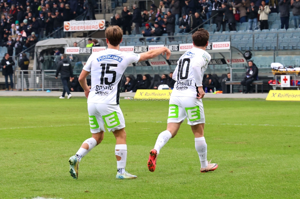 Sturm Graz - Blau-Weiss Linz
Oesterreichische Fussball Bundesliga, 19. Runde, SK Sturm Graz - FC Blau-Weiss Linz, Stadion Liebenau Graz, 23.02.2025. 

Foto zeigt Otar Kiteishvili (Sturm)
Schlüsselwörter: elfer torjubel