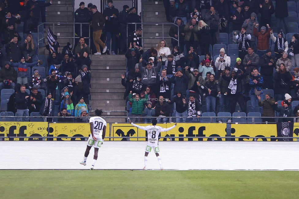 Sturm Graz - Blau-Weiss Linz
Oesterreichische Fussball Bundesliga, 19. Runde, SK Sturm Graz - FC Blau-Weiss Linz, Stadion Liebenau Graz, 23.02.2025. 

Foto zeigt Malick Junior Yalcouye (Sturm)
