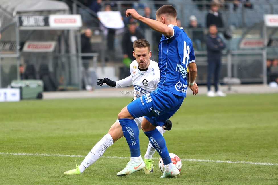 Sturm Graz - Blau-Weiss Linz
Oesterreichische Fussball Bundesliga, 19. Runde, SK Sturm Graz - FC Blau-Weiss Linz, Stadion Liebenau Graz, 23.02.2025. 

Foto zeigt Tomi Horvat (Sturm)
