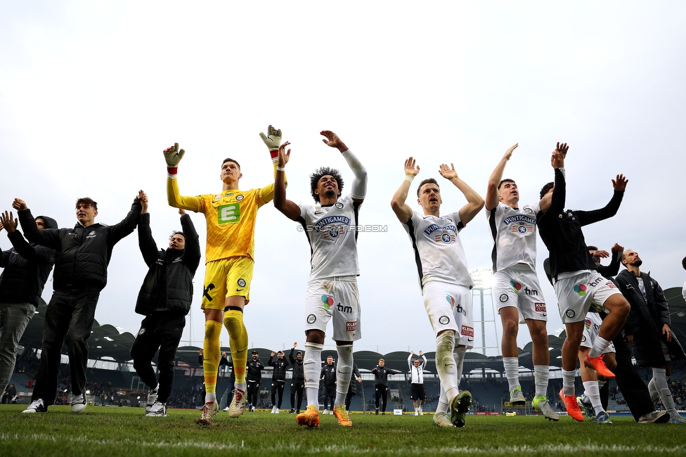 Sturm Graz - Blau-Weiss Linz
Oesterreichische Fussball Bundesliga, 19. Runde, SK Sturm Graz - FC Blau-Weiss Linz, Stadion Liebenau Graz, 23.02.2025. 

Foto zeigt die Mannschaft von Sturm
