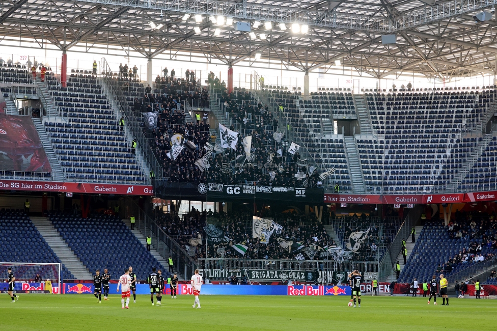 RB Salzburg - Sturm Graz
Oesterreichische Fussball Bundesliga, 20. Runde, FC RB Salzburg - SK Sturm Graz, Stadion Wals-Siezenheim, 02.03.2024. 

Foto zeigt Fans von Sturm
