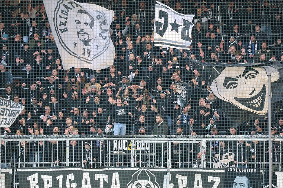 RB Salzburg - Sturm Graz
Oesterreichische Fussball Bundesliga, 20. Runde, FC RB Salzburg - SK Sturm Graz, Stadion Wals-Siezenheim, 02.03.2024. 

Foto zeigt Fans von Sturm
