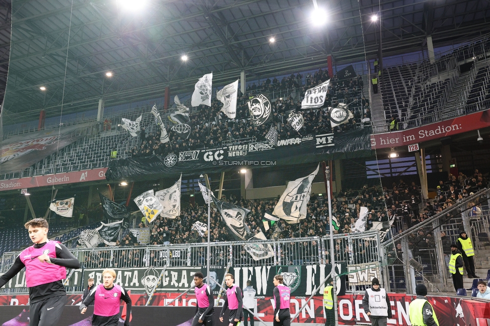 RB Salzburg - Sturm Graz
Oesterreichische Fussball Bundesliga, 20. Runde, FC RB Salzburg - SK Sturm Graz, Stadion Wals-Siezenheim, 02.03.2024. 

Foto zeigt Fans von Sturm
