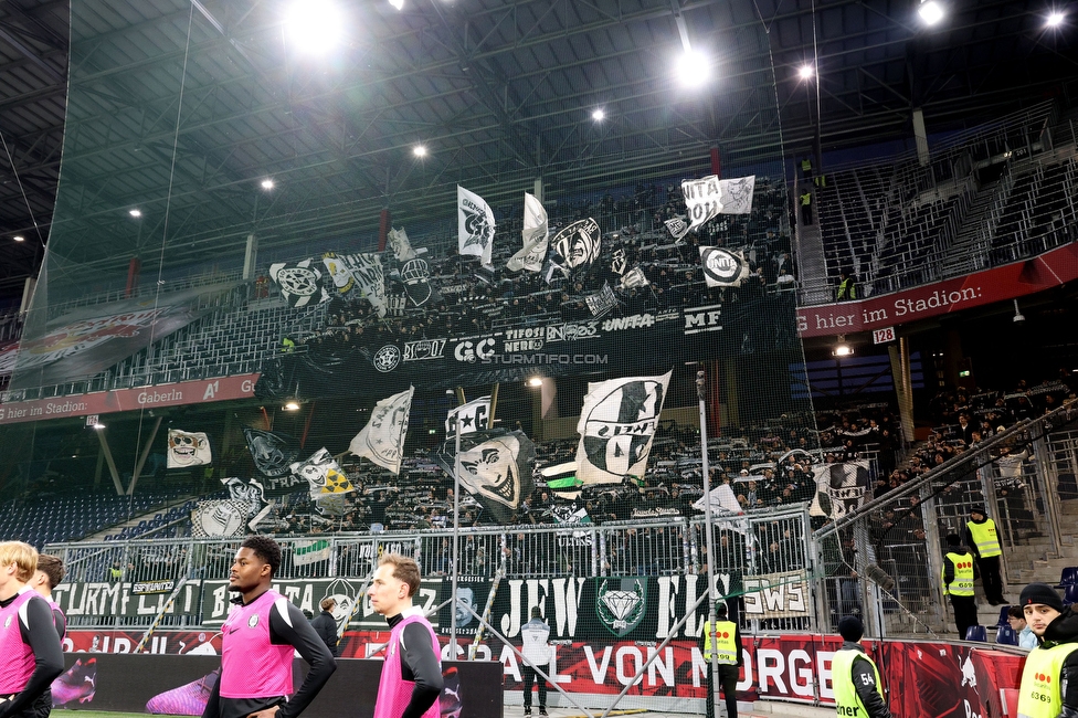 RB Salzburg - Sturm Graz
Oesterreichische Fussball Bundesliga, 20. Runde, FC RB Salzburg - SK Sturm Graz, Stadion Wals-Siezenheim, 02.03.2024. 

Foto zeigt Fans von Sturm
