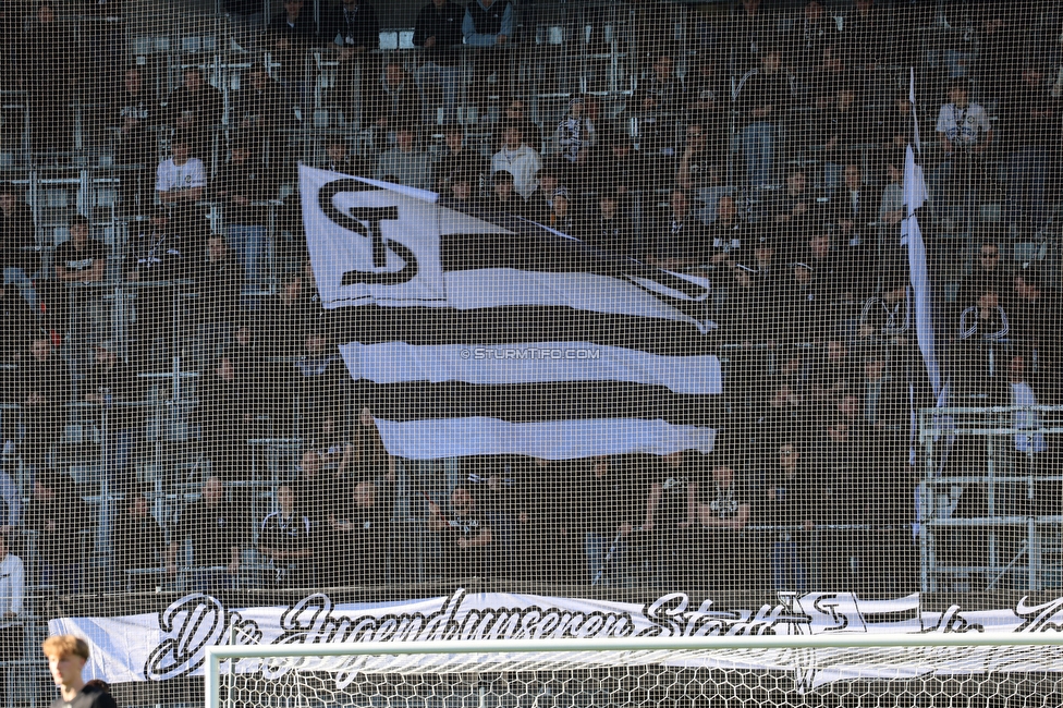 Sturm Graz U19 - Olympiacos
UEFA Youth League Achtelfinale, SK Sturm Graz U19 - Olympiacos FC, Stadion Liebenau Graz, 05.03.2025. 

Foto zeigt Fans von Sturm
