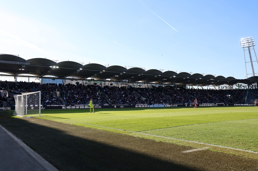 Sturm Graz U19 - Olympiacos
UEFA Youth League Achtelfinale, SK Sturm Graz U19 - Olympiacos FC, Stadion Liebenau Graz, 05.03.2025. 

Foto zeigt eine Innenansicht Stadion Liebenau
