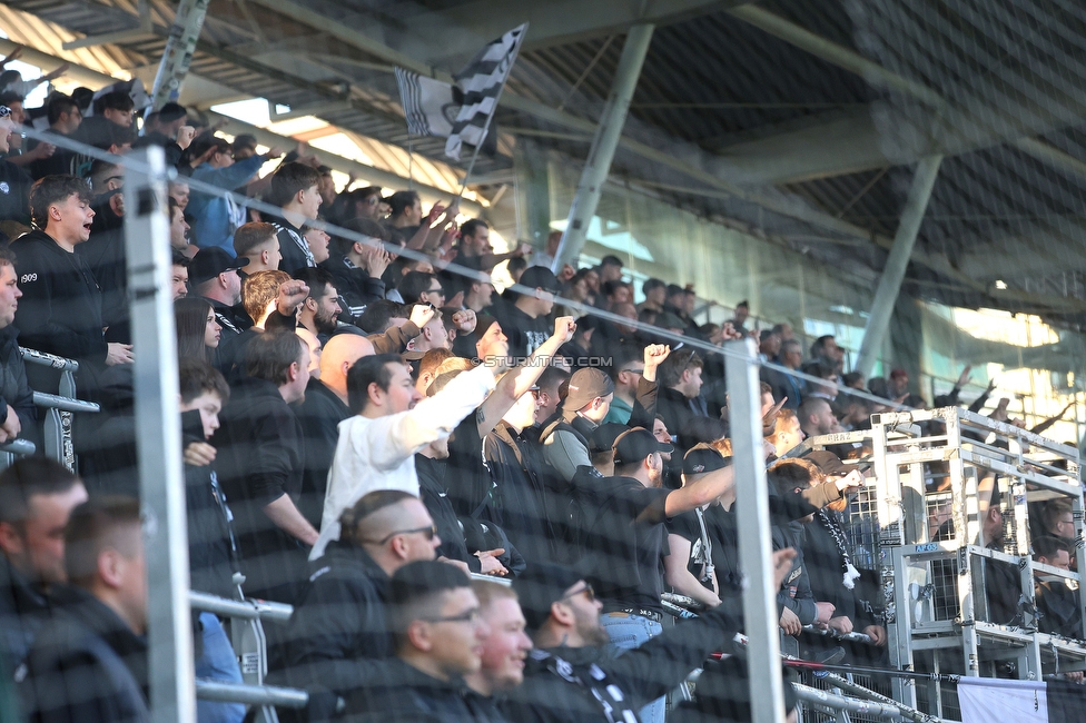 Sturm Graz U19 - Olympiacos
UEFA Youth League Achtelfinale, SK Sturm Graz U19 - Olympiacos FC, Stadion Liebenau Graz, 05.03.2025. 

Foto zeigt Fans von Sturm
