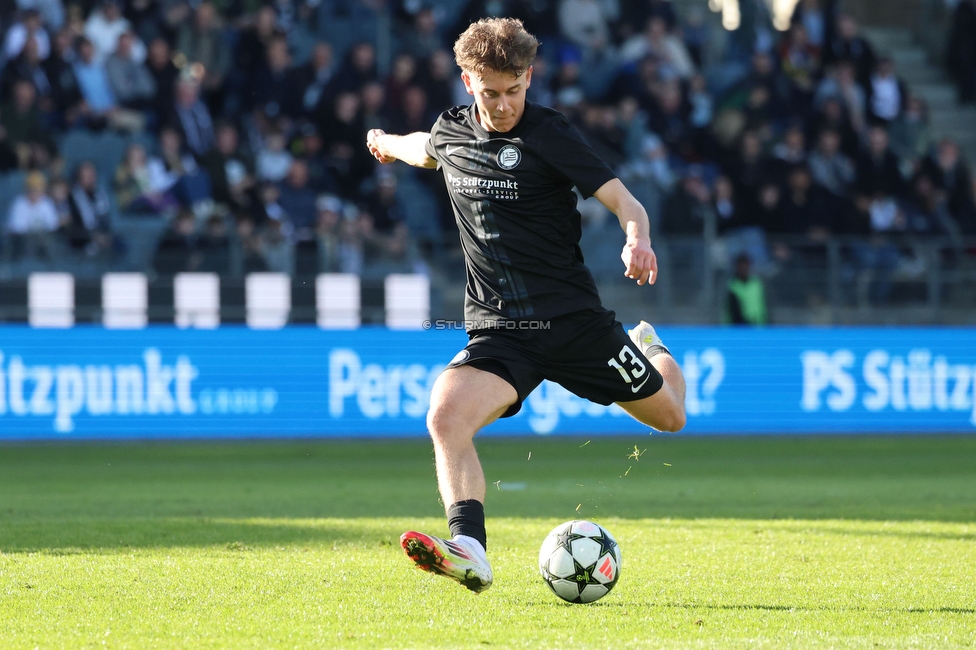 Sturm Graz U19 - Olympiacos
UEFA Youth League Achtelfinale, SK Sturm Graz U19 - Olympiacos FC, Stadion Liebenau Graz, 05.03.2025. 

Foto zeigt Jonas Wolf (Sturm)
