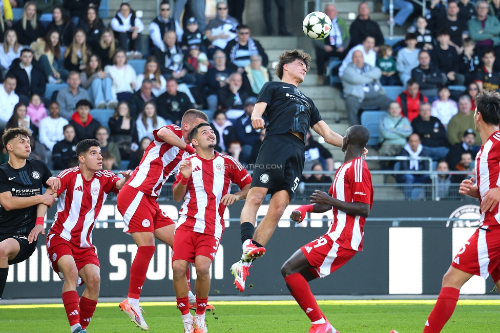 Sturm Graz U19 - Olympiacos
UEFA Youth League Achtelfinale, SK Sturm Graz U19 - Olympiacos FC, Stadion Liebenau Graz, 05.03.2025. 

Foto zeigt David Burger (Sturm)
