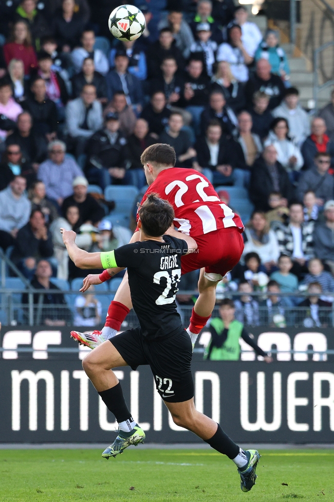 Sturm Graz U19 - Olympiacos
UEFA Youth League Achtelfinale, SK Sturm Graz U19 - Olympiacos FC, Stadion Liebenau Graz, 05.03.2025. 

Foto zeigt Leon Grgic (Sturm)
