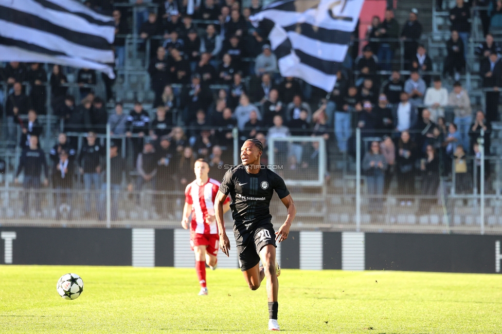 Sturm Graz U19 - Olympiacos
UEFA Youth League Achtelfinale, SK Sturm Graz U19 - Olympiacos FC, Stadion Liebenau Graz, 05.03.2025. 

Foto zeigt Lord Afrifa (Sturm)
