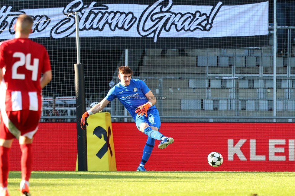 Sturm Graz U19 - Olympiacos
UEFA Youth League Achtelfinale, SK Sturm Graz U19 - Olympiacos FC, Stadion Liebenau Graz, 05.03.2025. 

Foto zeigt Elias Lorenz (Sturm)
