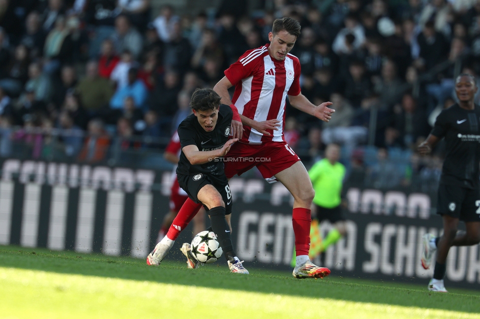 Sturm Graz U19 - Olympiacos
UEFA Youth League Achtelfinale, SK Sturm Graz U19 - Olympiacos FC, Stadion Liebenau Graz, 05.03.2025. 

Foto zeigt Malick Junior Yalcouye (Sturm)
