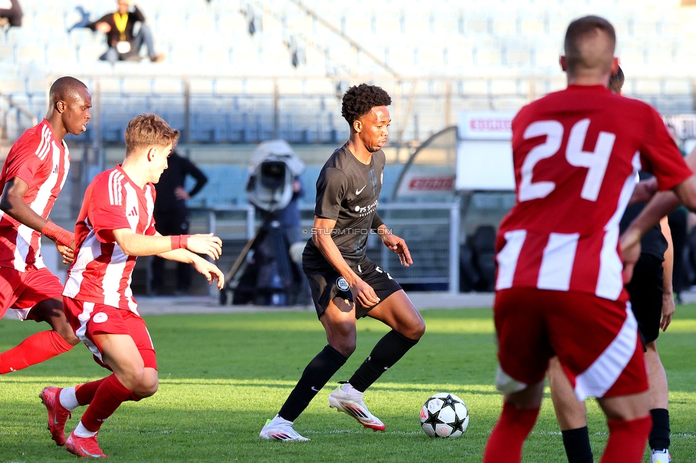 Sturm Graz U19 - Olympiacos
UEFA Youth League Achtelfinale, SK Sturm Graz U19 - Olympiacos FC, Stadion Liebenau Graz, 05.03.2025. 

Foto zeigt Youba Koita (Sturm)
