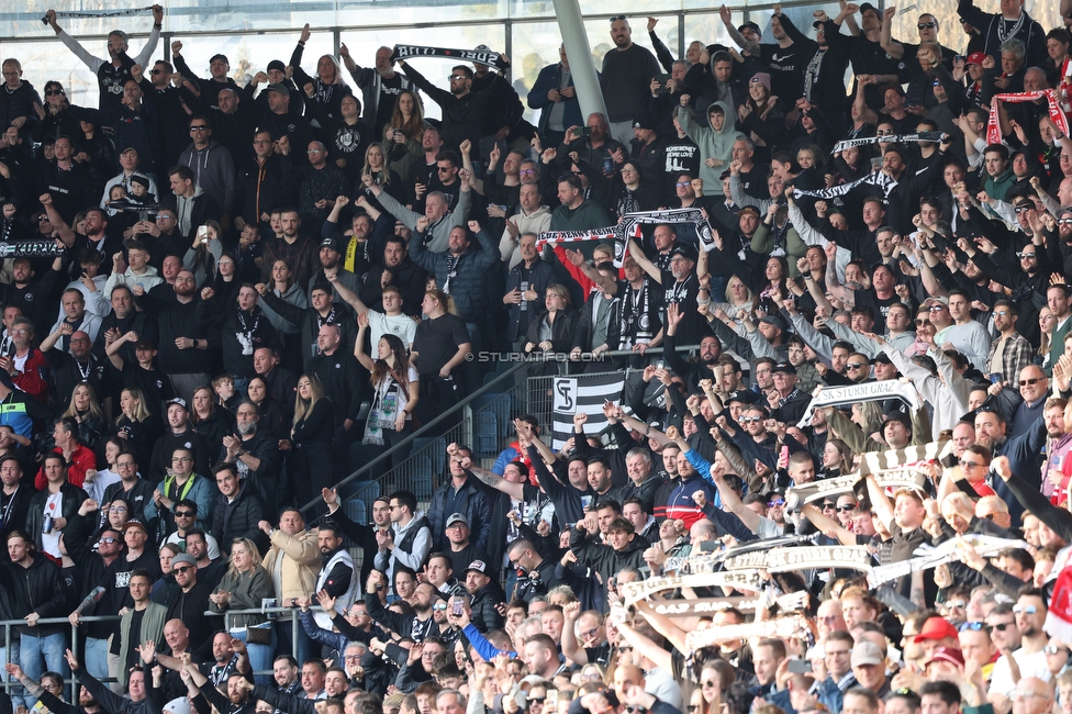 GAK - Sturm Graz
Oesterreichische Fussball Bundesliga, 21. Runde, Grazer AK - SK Sturm Graz, Stadion Liebenau Graz, 09.03.2024. 

Foto zeigt Fans von Sturm
