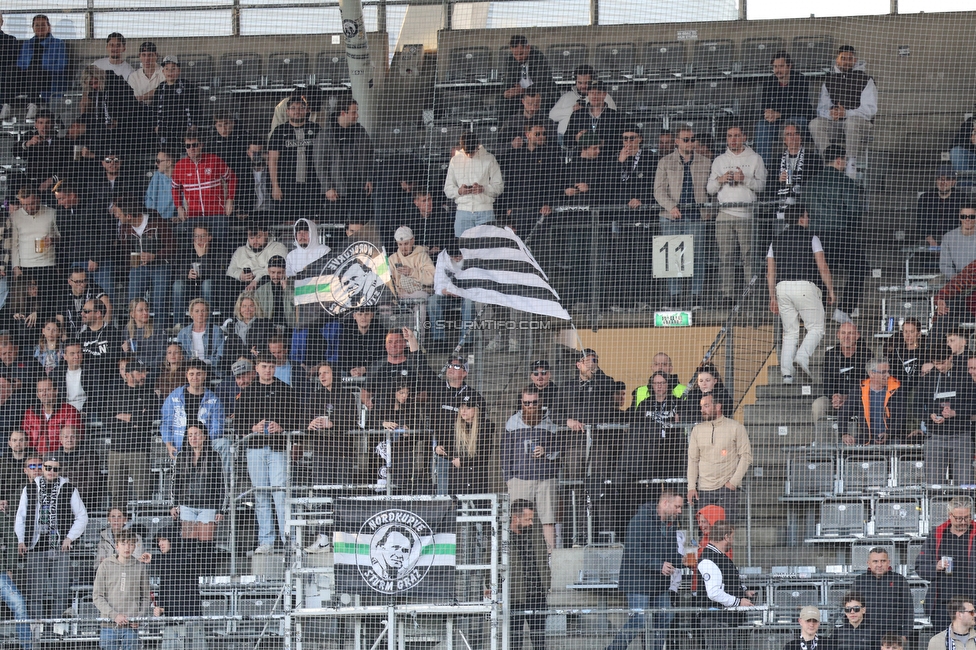 GAK - Sturm Graz
Oesterreichische Fussball Bundesliga, 21. Runde, Grazer AK - SK Sturm Graz, Stadion Liebenau Graz, 09.03.2024. 

Foto zeigt Fans von Sturm
