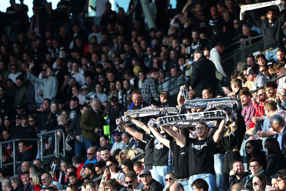 GAK - Sturm Graz
Oesterreichische Fussball Bundesliga, 21. Runde, Grazer AK - SK Sturm Graz, Stadion Liebenau Graz, 09.03.2024. 

Foto zeigt Fans von Sturm
