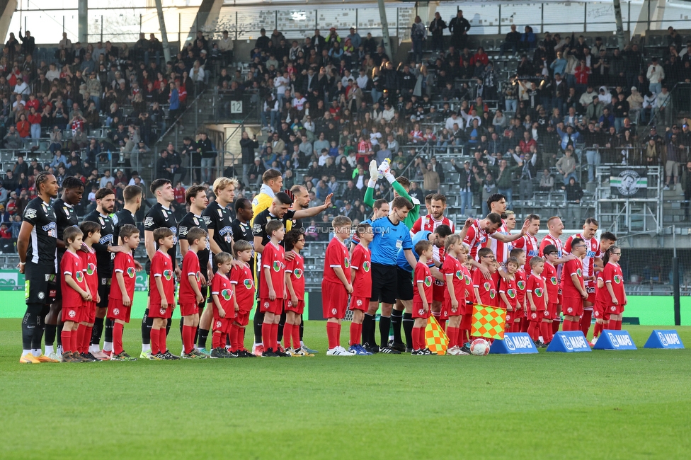 GAK - Sturm Graz
Oesterreichische Fussball Bundesliga, 21. Runde, Grazer AK - SK Sturm Graz, Stadion Liebenau Graz, 09.03.2024. 

Foto zeigt die Mannschaft von Sturm und die Mannschaft vom GAK
