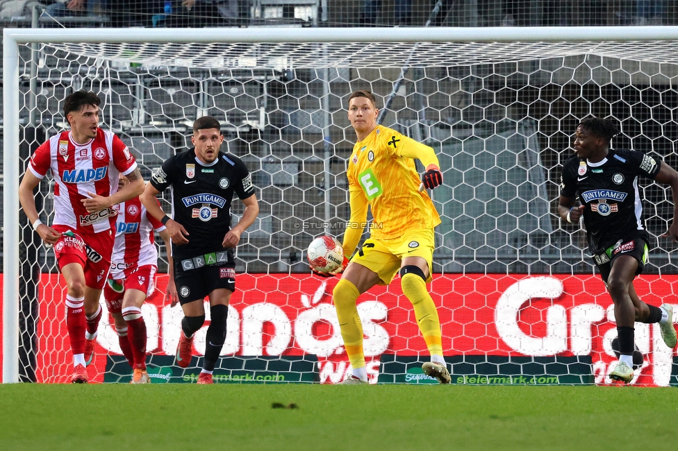 GAK - Sturm Graz
Oesterreichische Fussball Bundesliga, 21. Runde, Grazer AK - SK Sturm Graz, Stadion Liebenau Graz, 09.03.2024. 

Foto zeigt Kjell Scherpen (Sturm)
