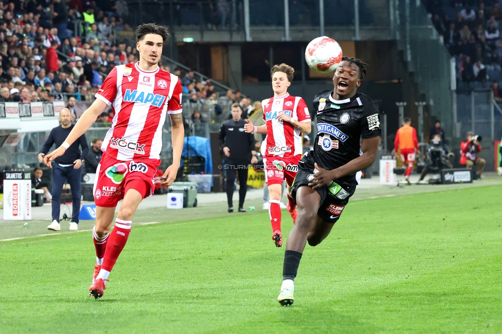 GAK - Sturm Graz
Oesterreichische Fussball Bundesliga, 21. Runde, Grazer AK - SK Sturm Graz, Stadion Liebenau Graz, 09.03.2024. 

Foto zeigt Seedy Jatta (Sturm)
