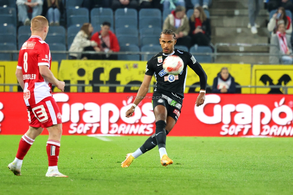 GAK - Sturm Graz
Oesterreichische Fussball Bundesliga, 21. Runde, Grazer AK - SK Sturm Graz, Stadion Liebenau Graz, 09.03.2024. 

Foto zeigt Emanuel Aiwu (Sturm)
