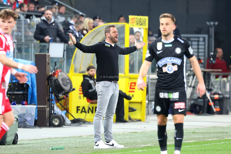 GAK - Sturm Graz
Oesterreichische Fussball Bundesliga, 21. Runde, Grazer AK - SK Sturm Graz, Stadion Liebenau Graz, 09.03.2024. 

Foto zeigt Juergen Saeumel (Cheftrainer Sturm)
